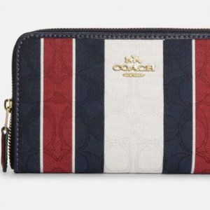 SIGNATURE JACQUARD WITH STRIPES RWB Wallet MULTI